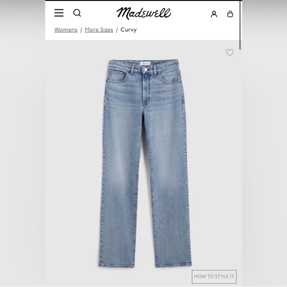 Madewell Denim - Madewell Curvy 90s Straight Jeans Women’s 28 High Rise Stretch Classic Casual
